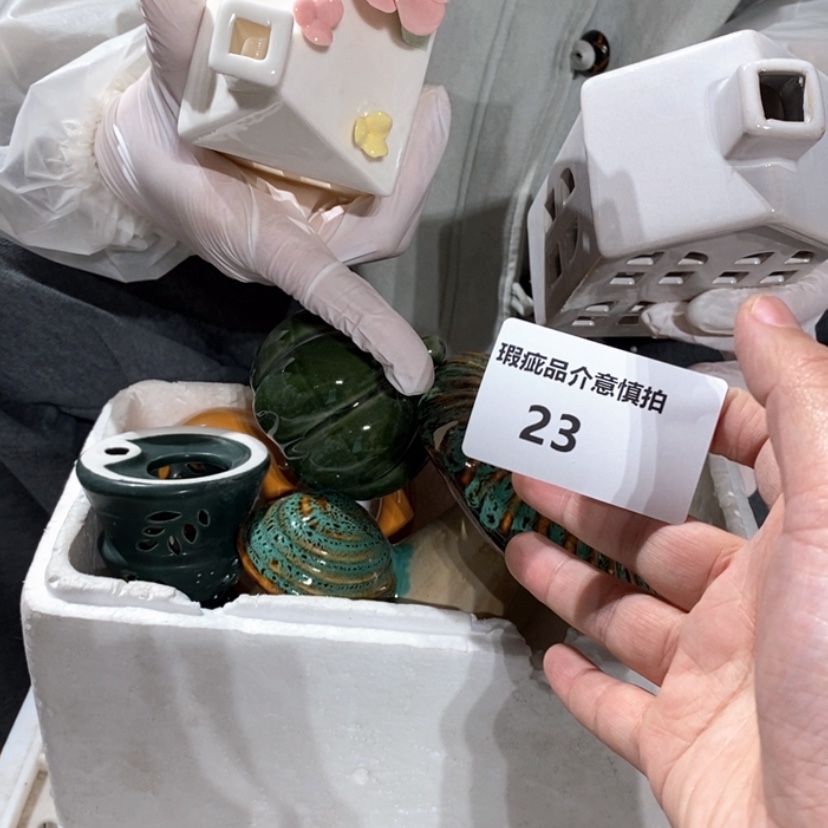 【闪购商品】摆件桃****陶瓷摆件瑕疵特卖