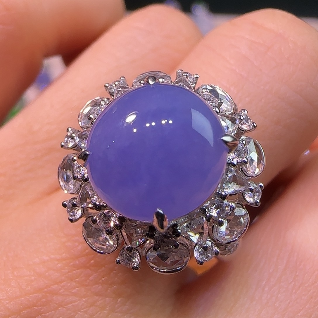 翡翠18K金镶嵌戒指