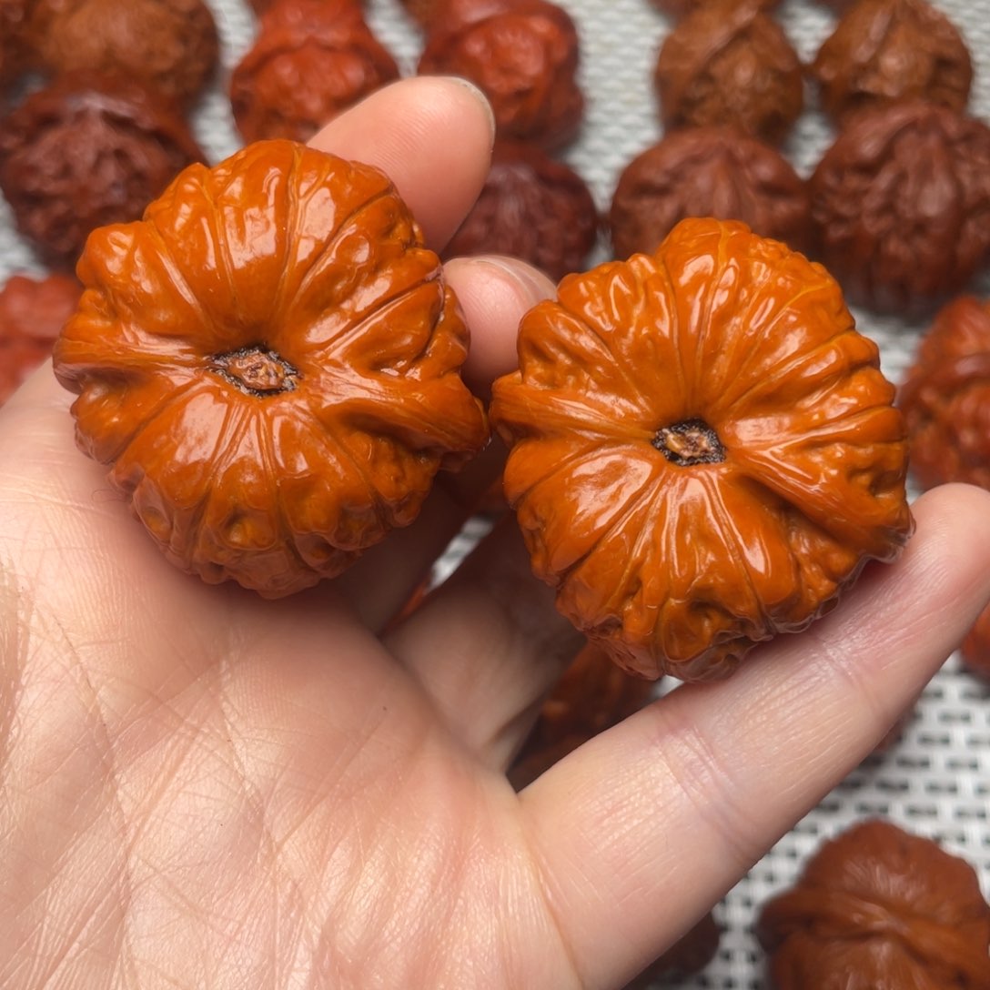 桃核吊坠文玩核桃 手把件 南瓜墩 42