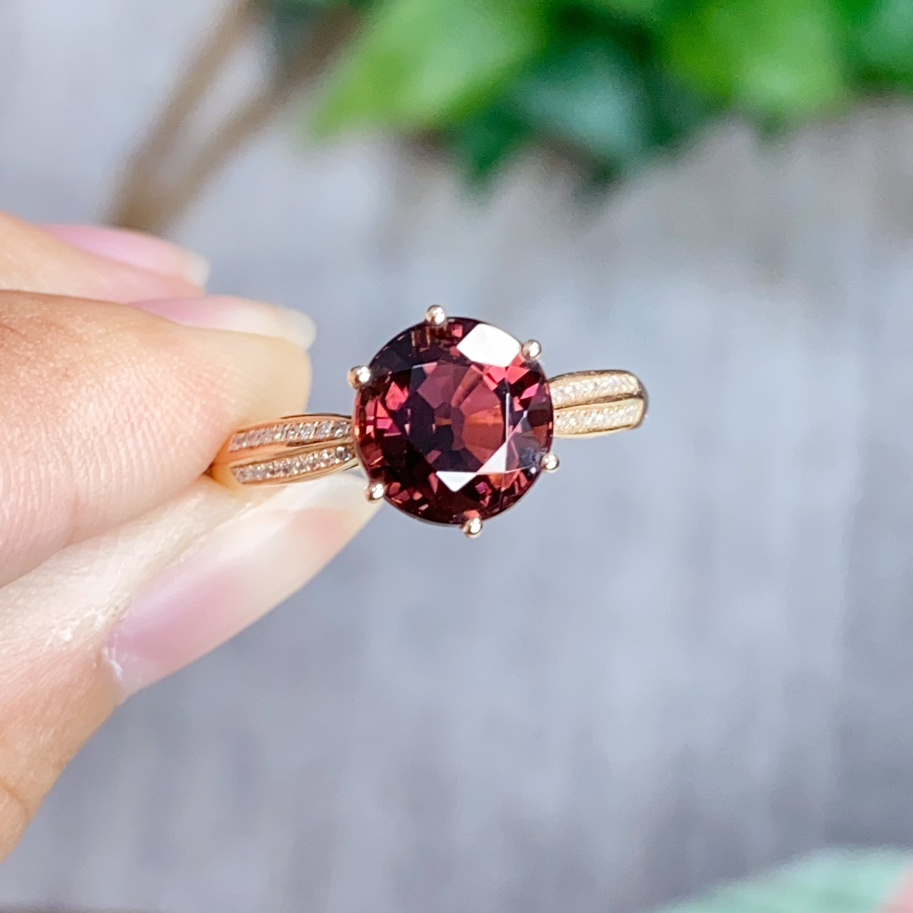 卡诺恩彩宝18k金镶嵌天然碧玺戒指