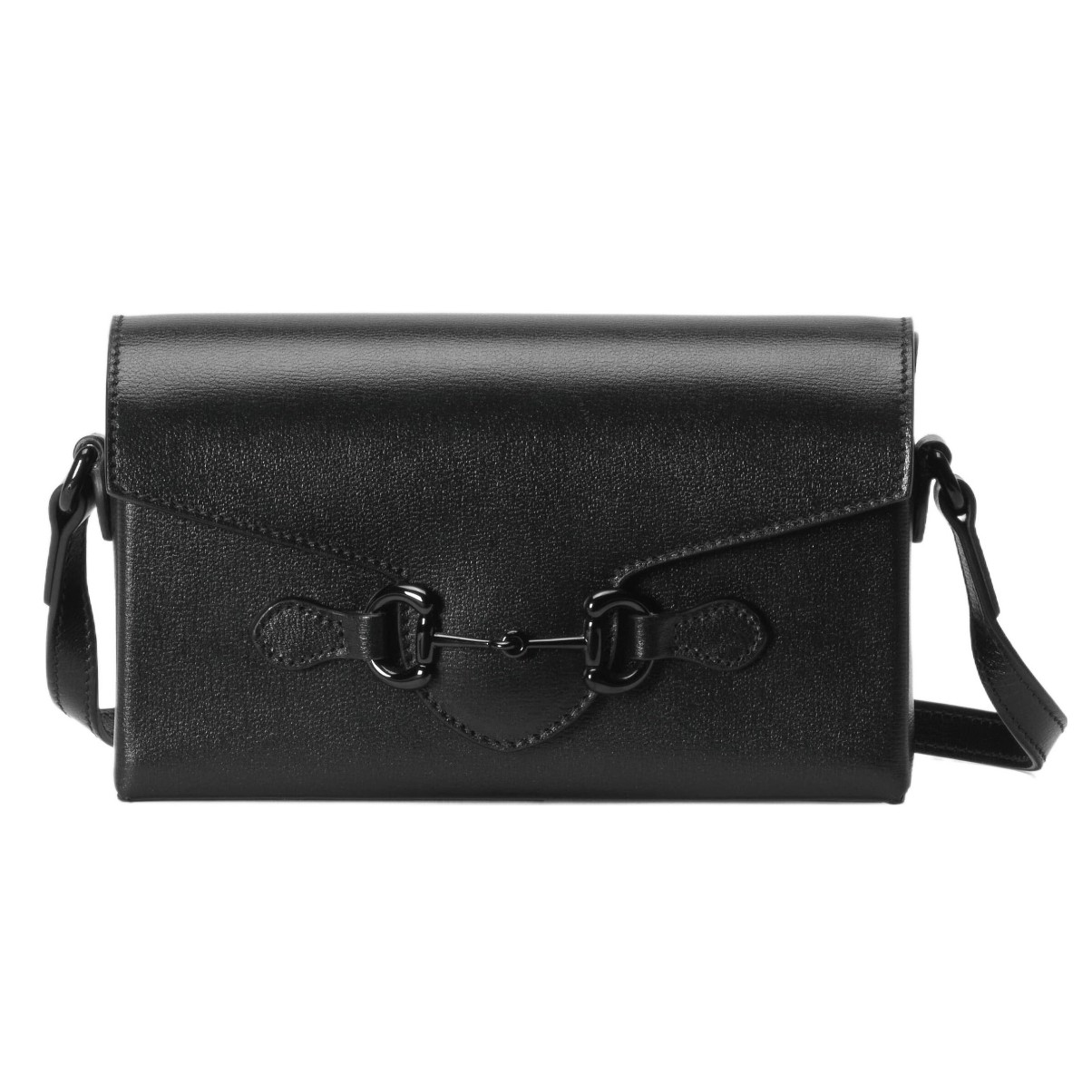 95新 GUCCI/古驰 新款1955横版手机包盒子包熏黑单肩包 12227139