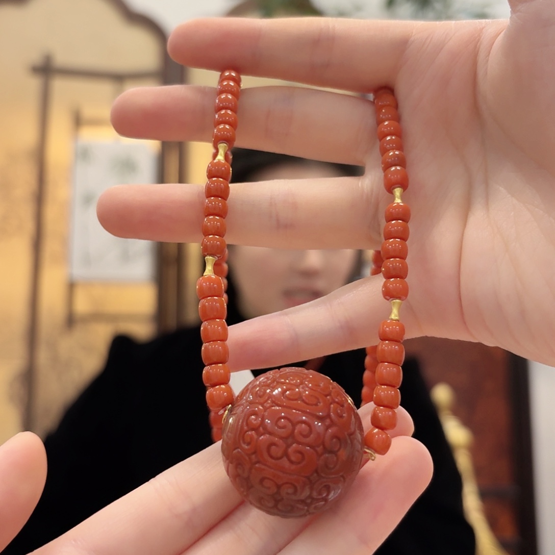 南红玛瑙未镶嵌颈饰