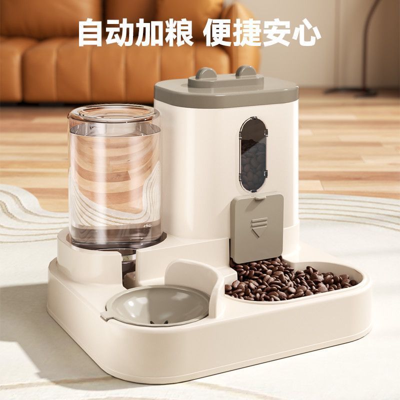 猫咪饮水机猫粮自动喂食器流动喝水喂水器一体机不插电宠物饮水器商品图