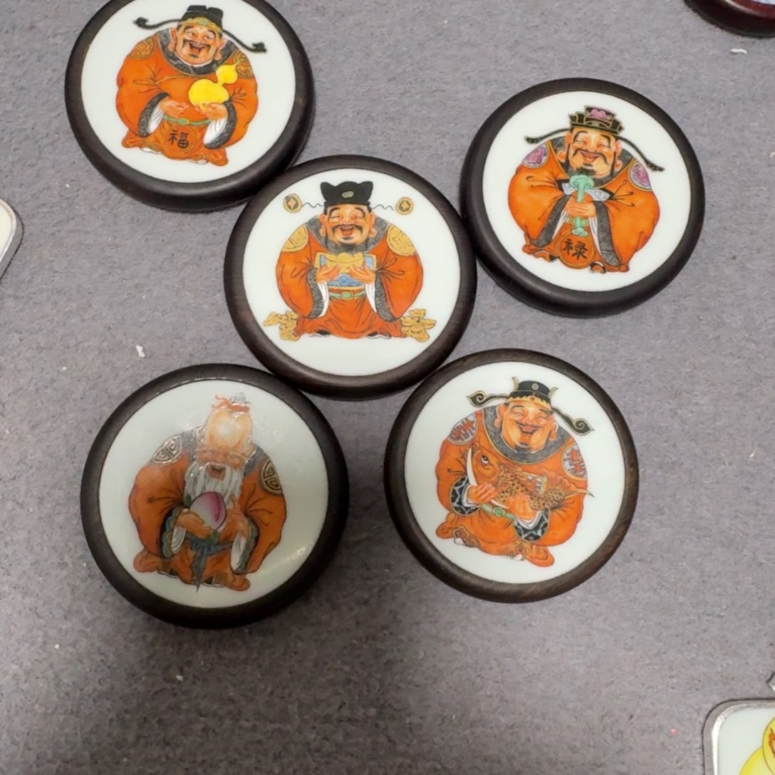 瓷片日****）五路财神一套
