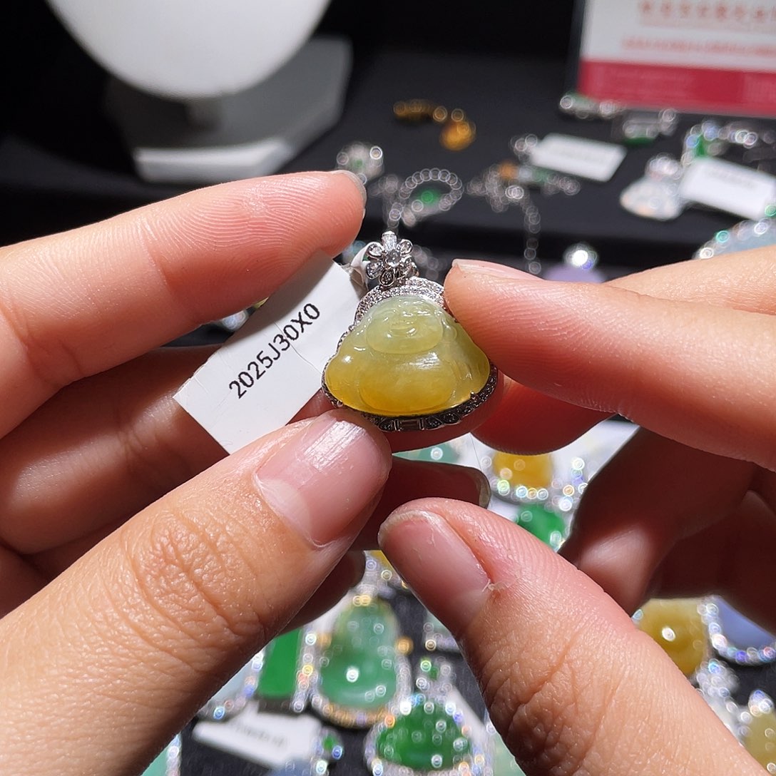 翡翠银S925镶嵌颈饰