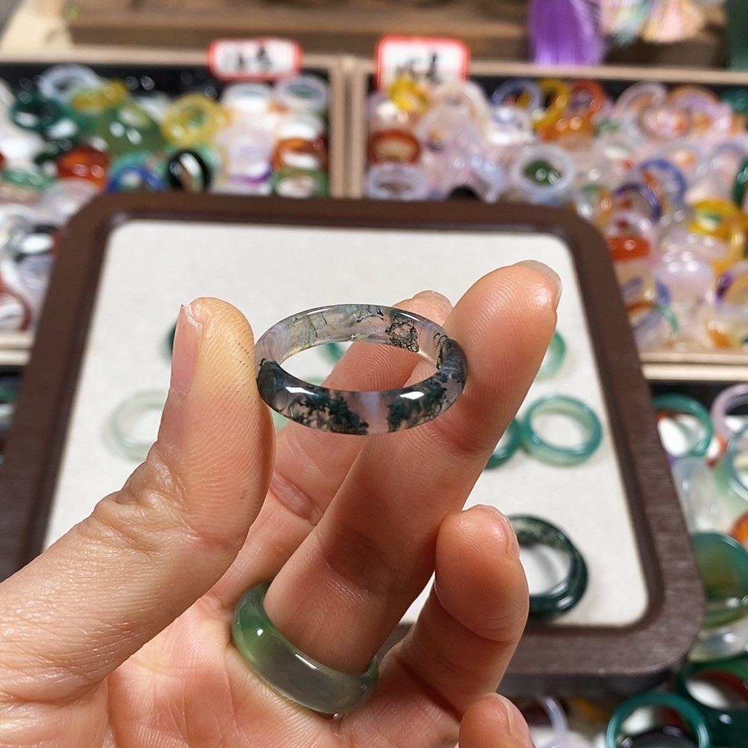 玛瑙/玉髓戒指未镶嵌李*北