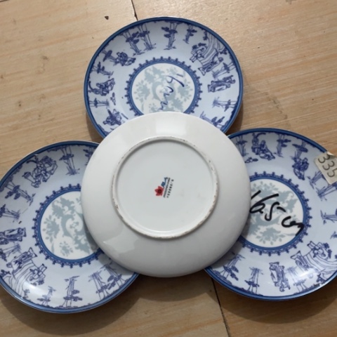 景德镇陶瓷红叶陶瓷6.5英寸浅窝v4个