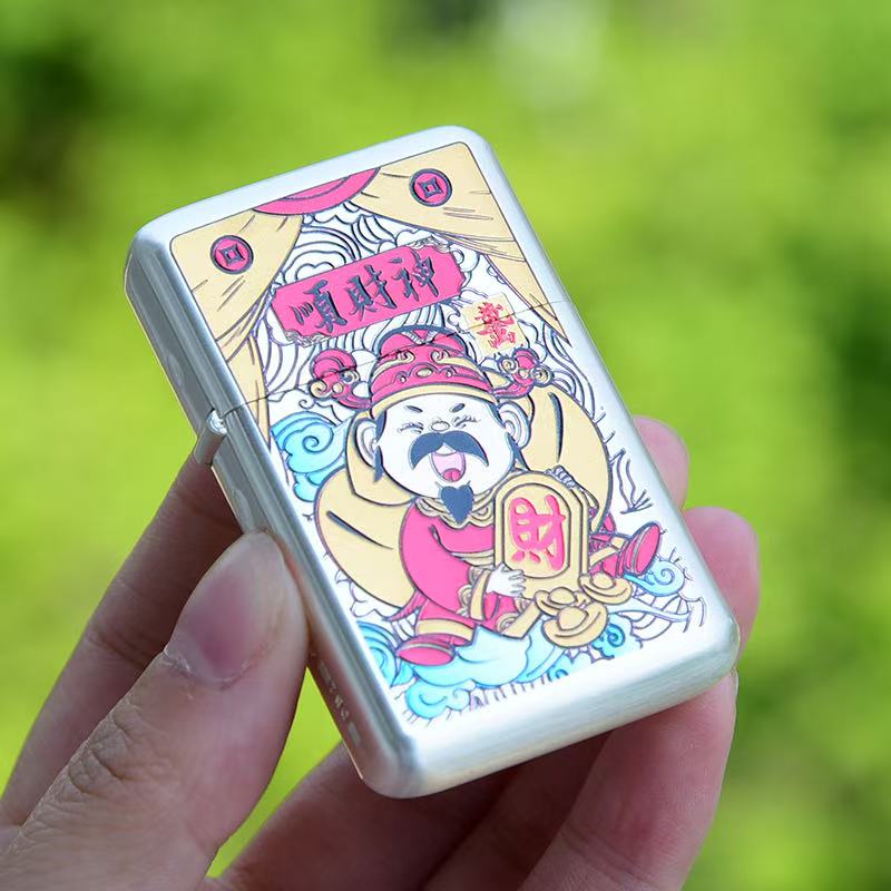 银拉丝顺财神煤油机L（不赠送煤油）B