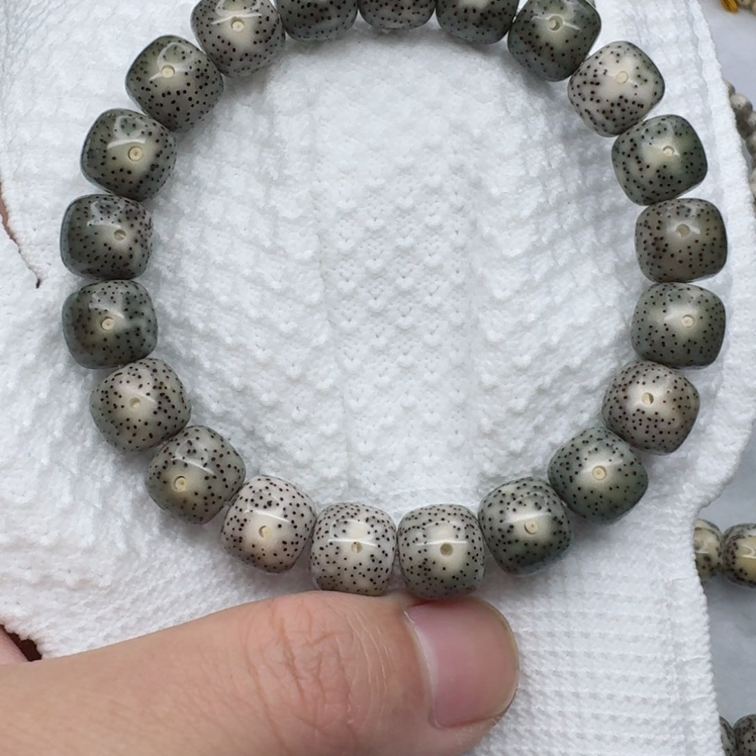 星月菩提手串11x10 青花瓷 星点