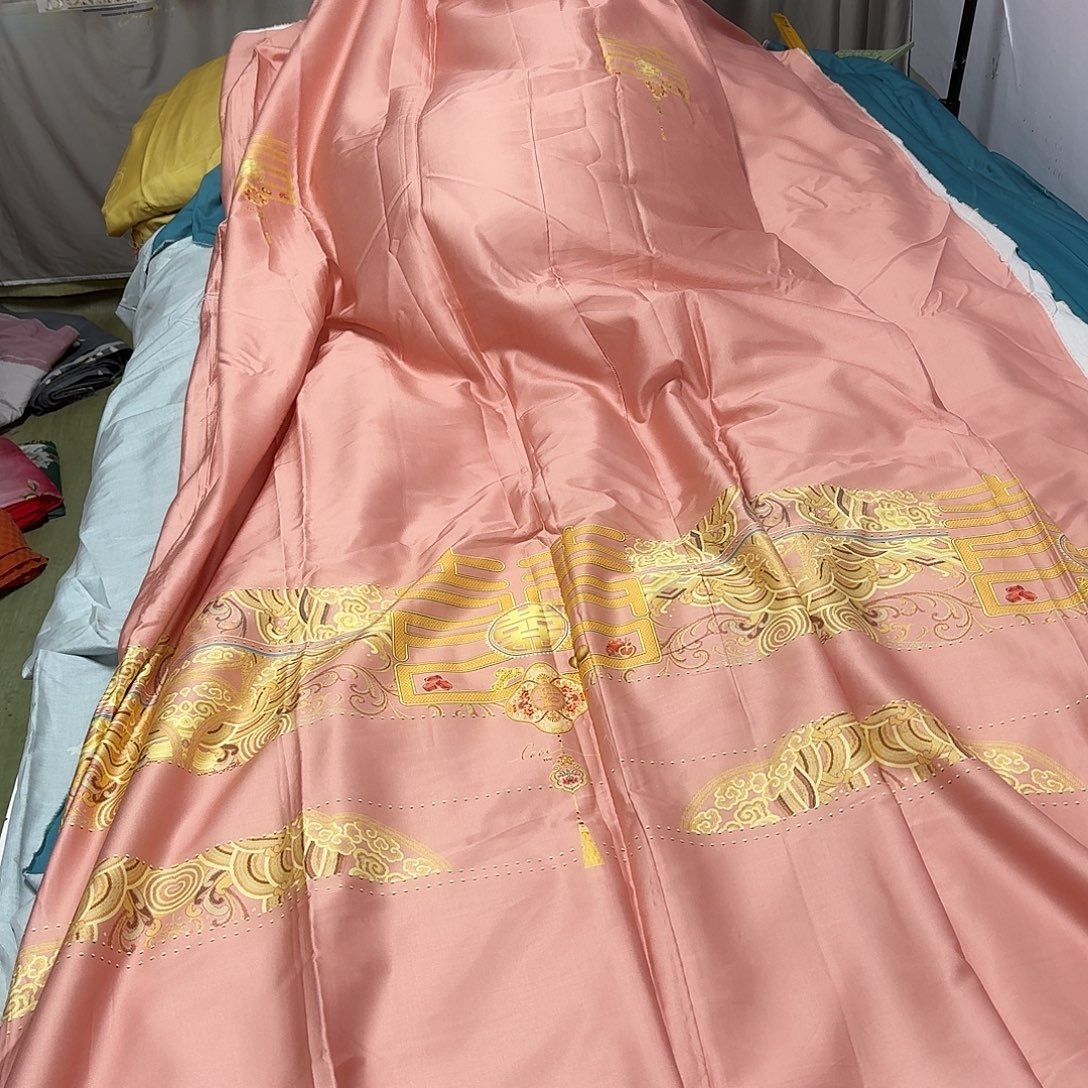 棉4.2米橘粉布料布头