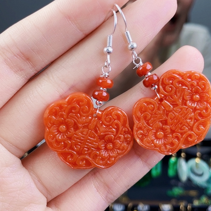 翡翠耳饰未镶嵌饰品