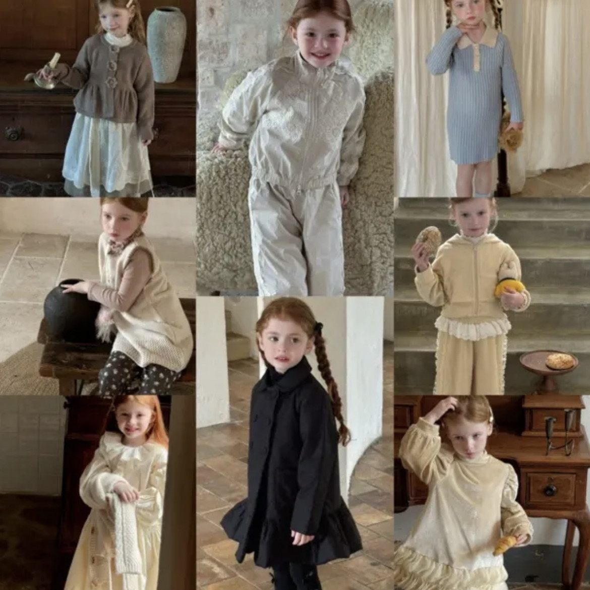 {主播给编码拍}~~NO退NO换~~ 孤品 女童衣服上衣春夏套装春夏复古