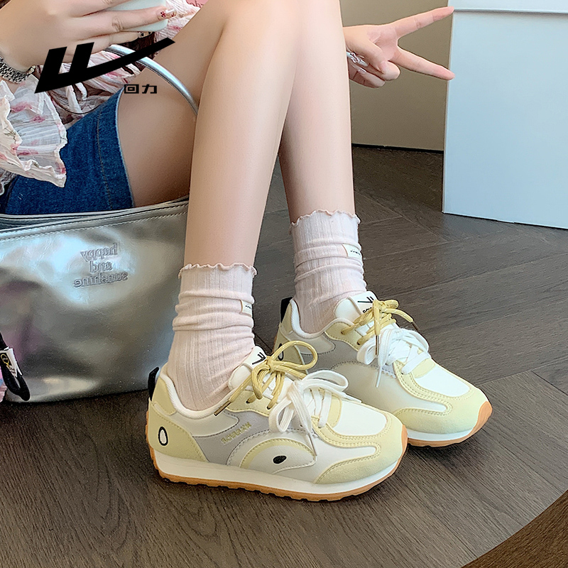 回力学生老爹鞋女鞋2025新款秋季大童女百搭苹果爆款多巴胺运动鞋