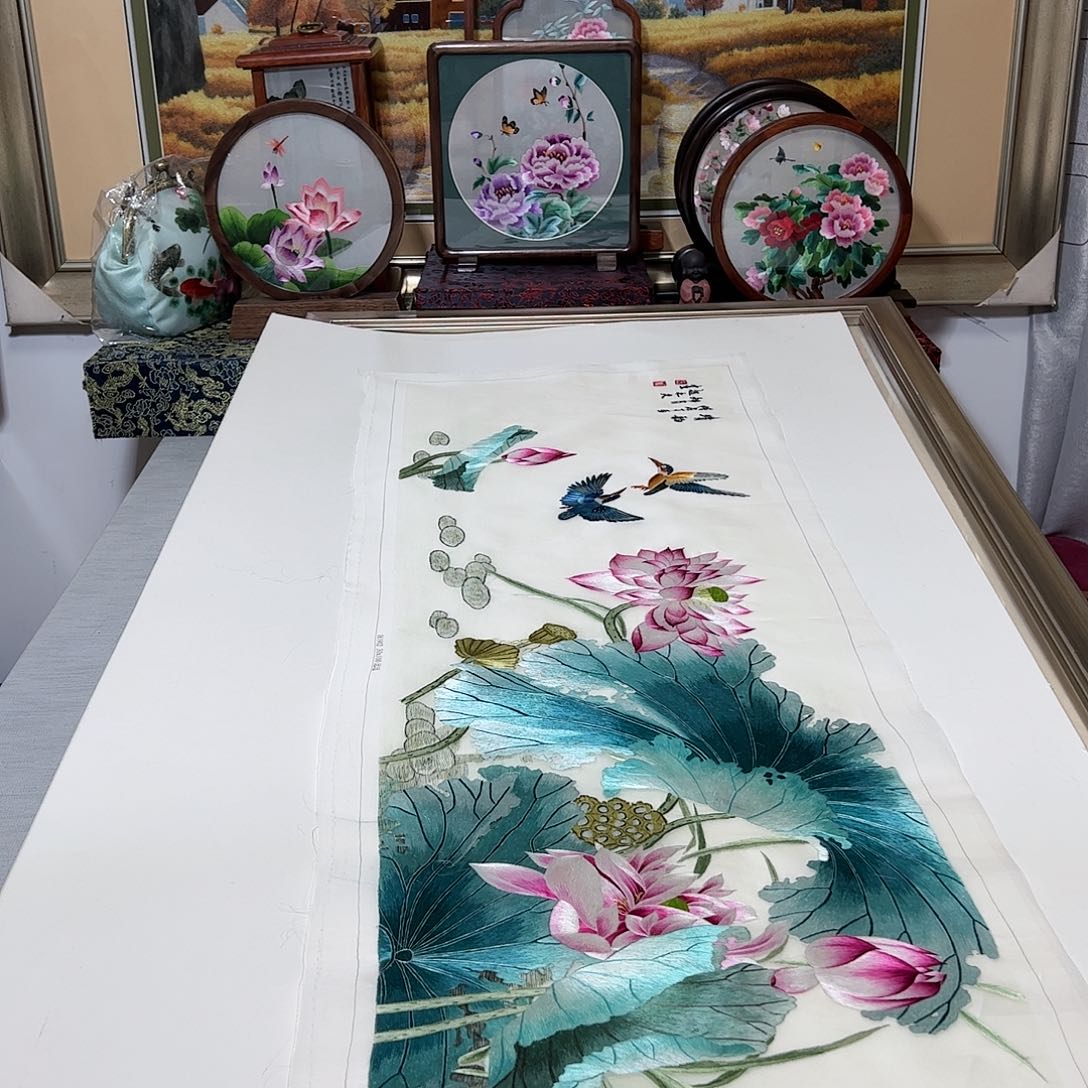 刺绣纯手工刺绣画