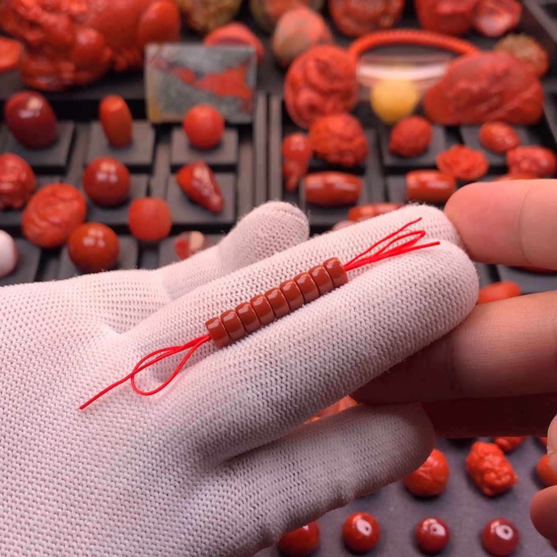 南红玛瑙未镶嵌【传仁】原矿精工隔片6.5mm多样性发其一