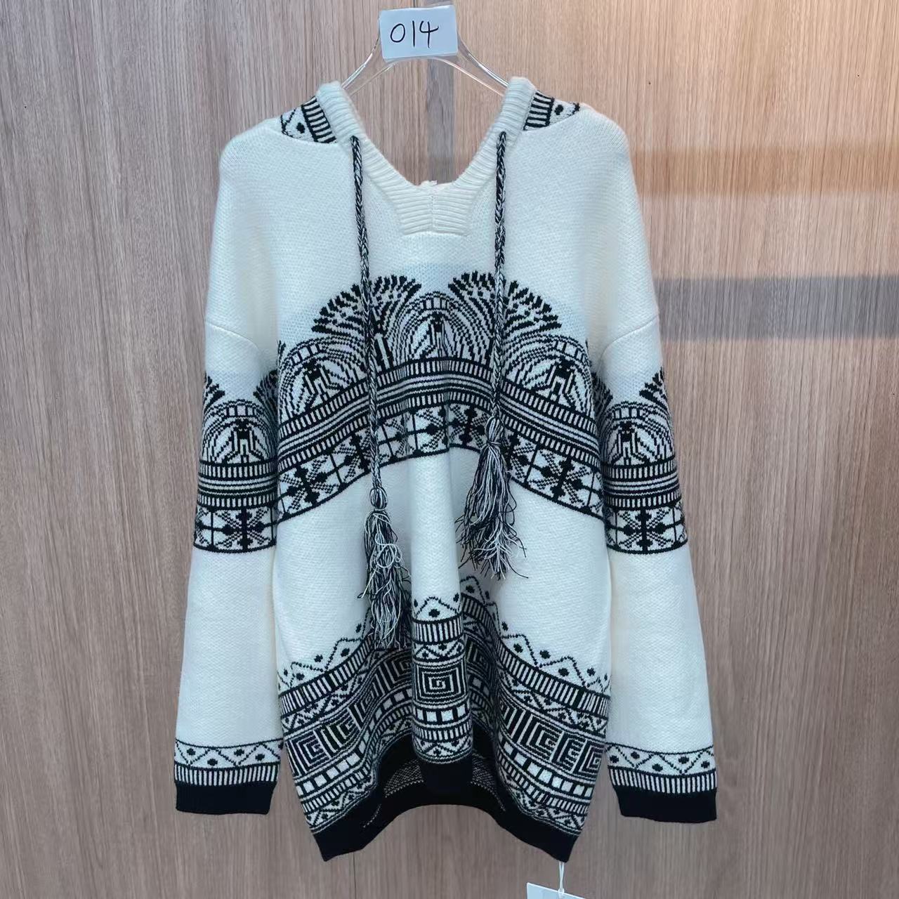 女装毛衣针织时尚百搭女士秋冬连帽外套