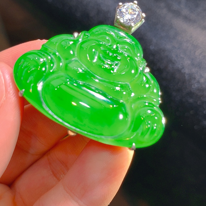 【闪购商品】翡翠颈饰银S925镶嵌翡翠