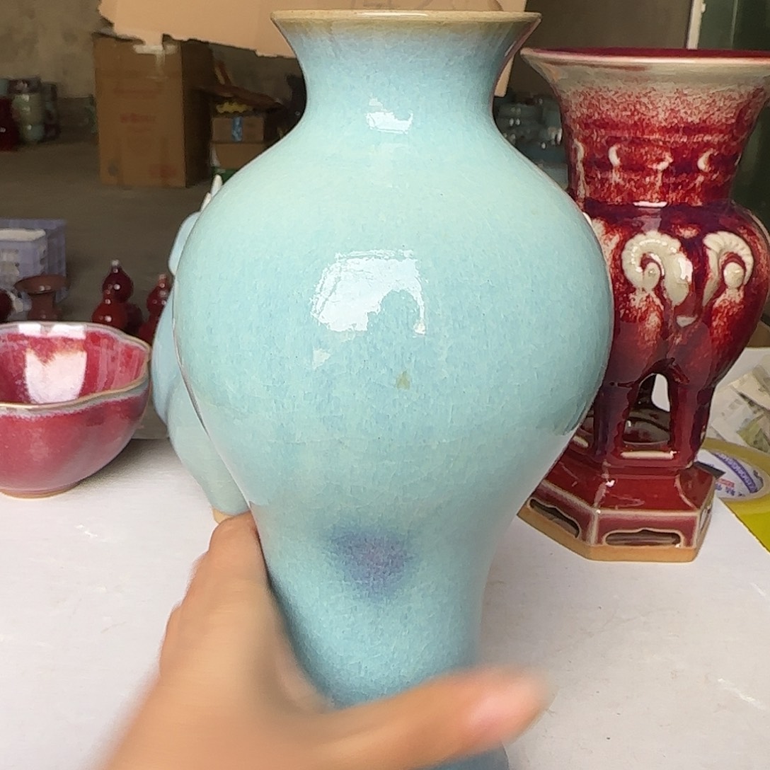 摆件陶郑家钧窑摆件微瑕