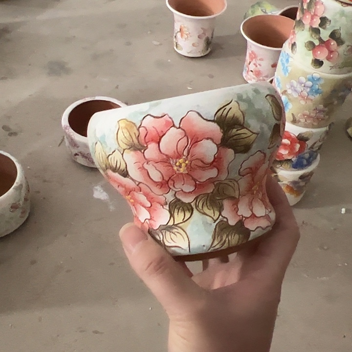 -***_满38包邮 景德镇幸运花盆