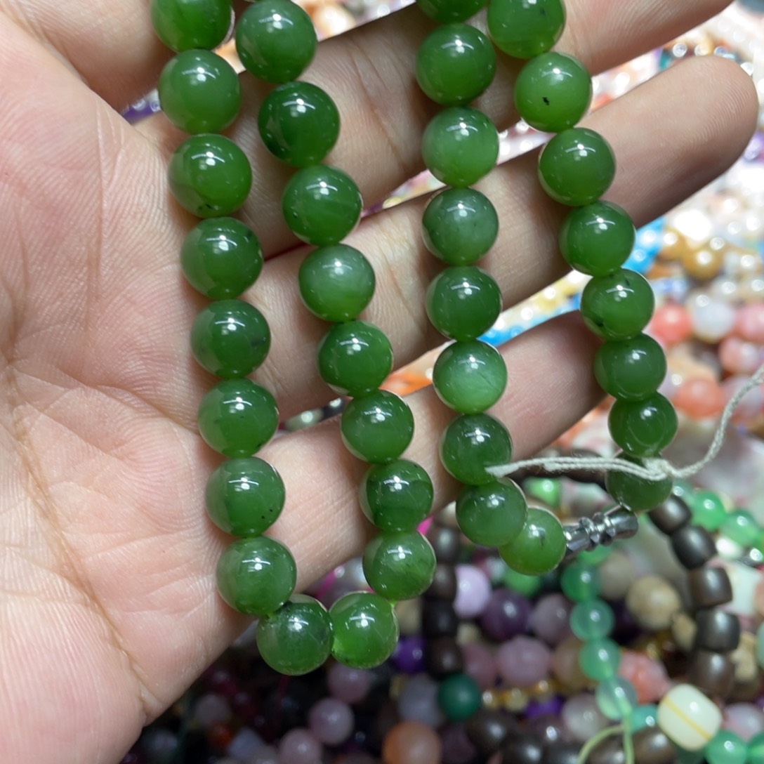 烟晶手链银S800镀金镶嵌