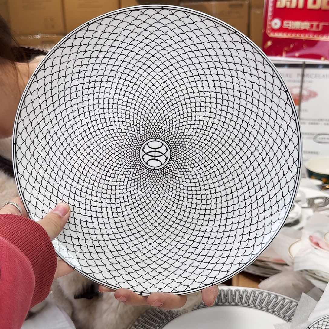 骨瓷高骨10.5英寸平盘27cm一个外贸骨瓷