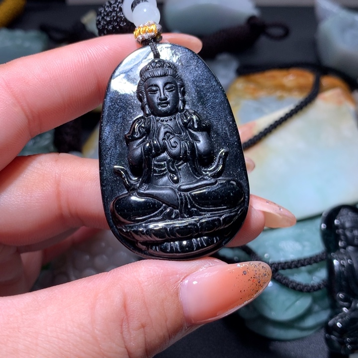 阿***拓翡翠未镶嵌颈饰保真天然A货翡翠