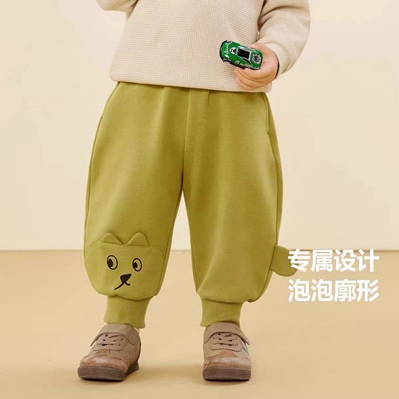 男童女童束脚裤2025春秋新款宝宝宽松休闲儿童运动泡泡裤长裤舒服