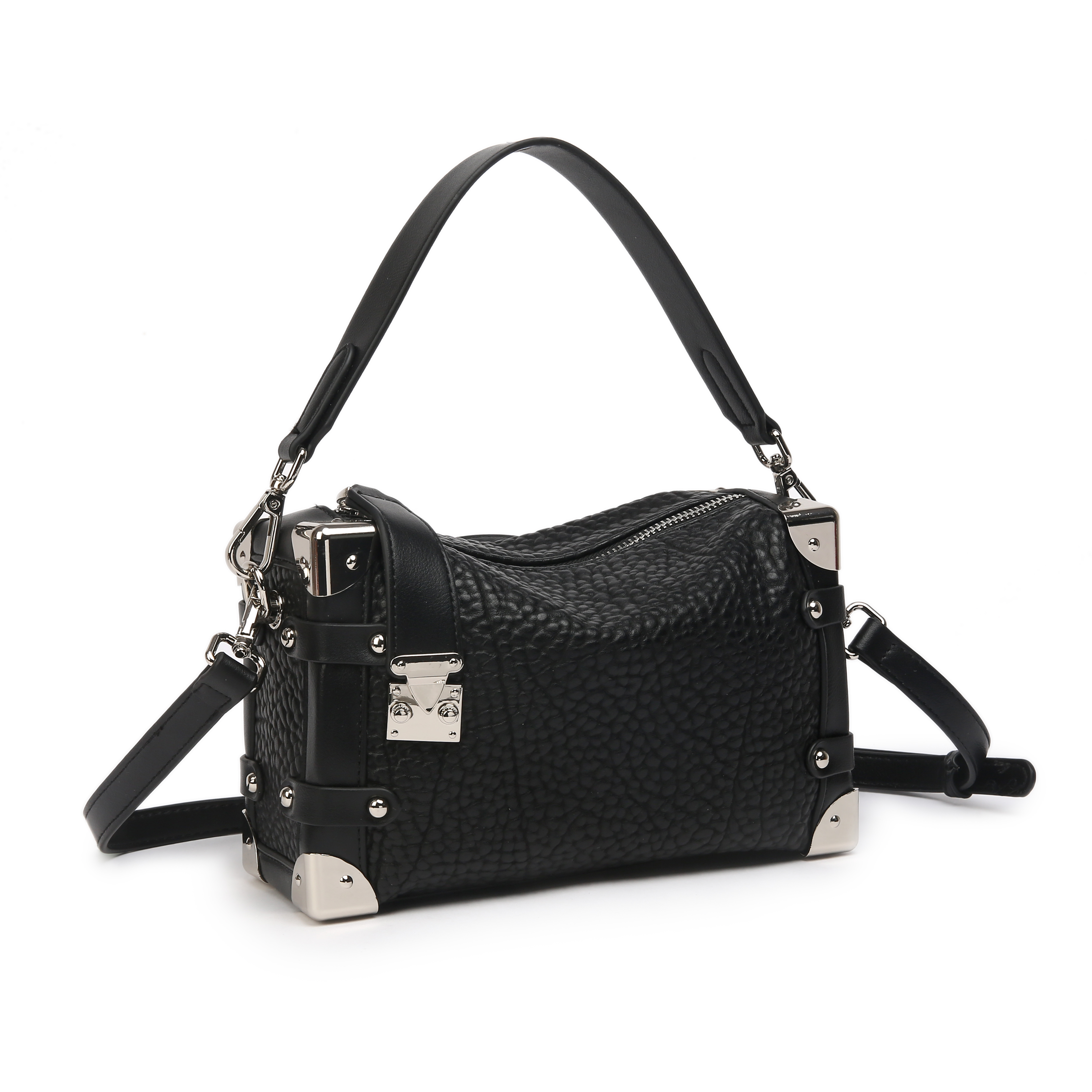 25秋冬泡泡皮手提盒子包气质百搭单间斜挎包时尚潮流高级感包包