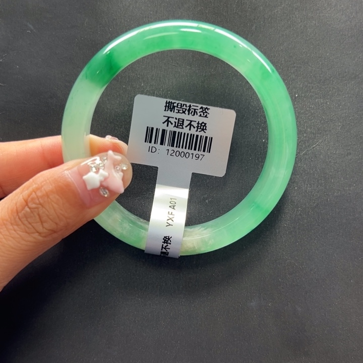 石英质玉未镶嵌手镯秋秋 52.6