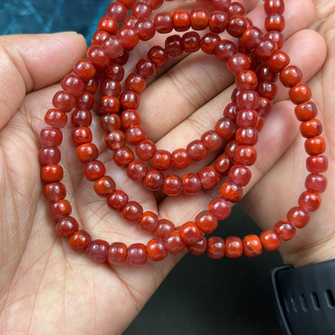 颈饰合金南红玛瑙