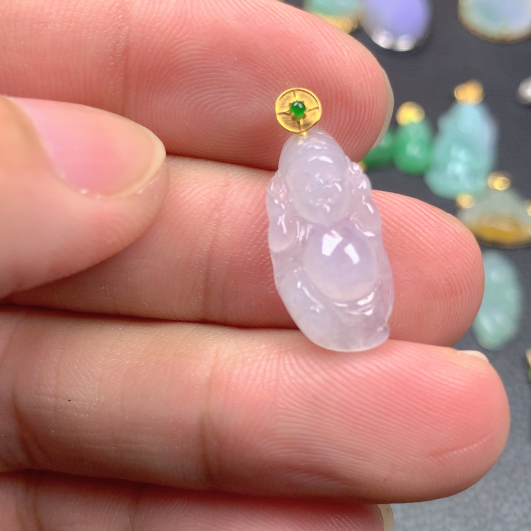 【闪购商品】颈饰18K金镶嵌翡翠翡翠