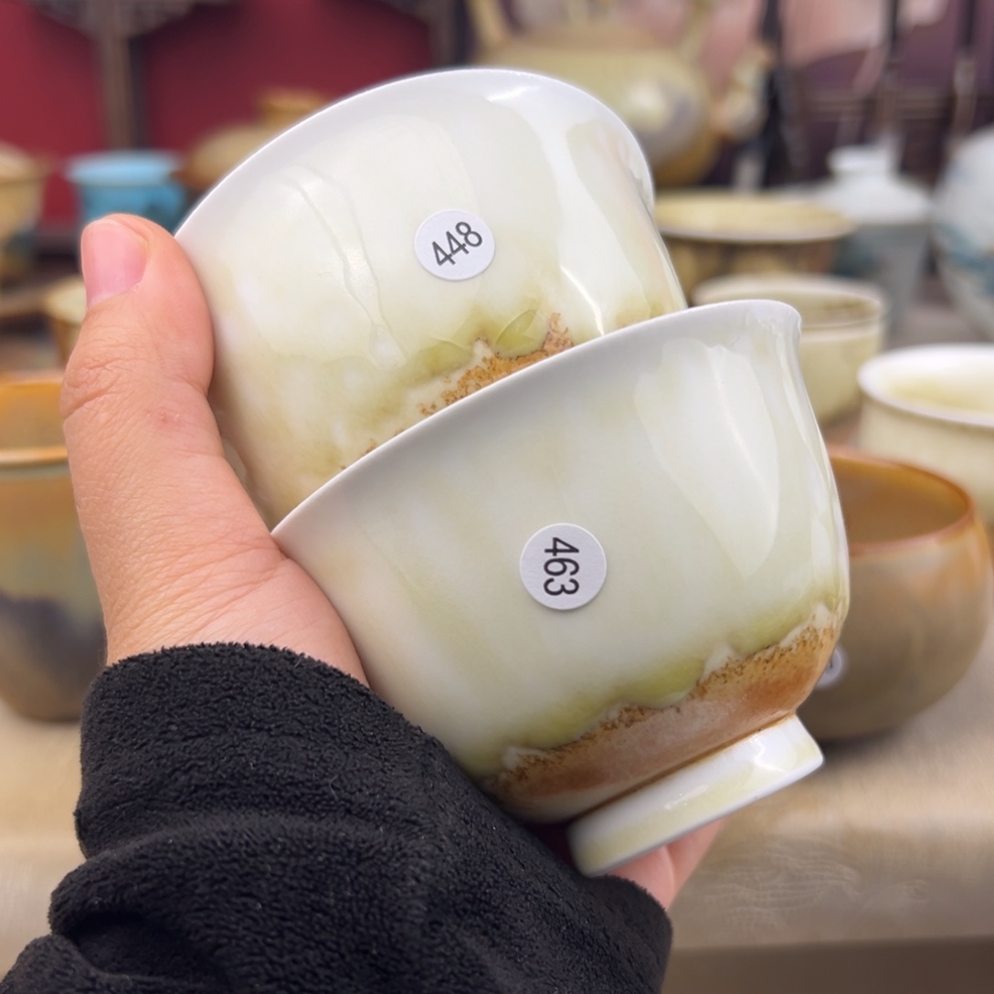清***茉杯纯手工柴烧主人杯