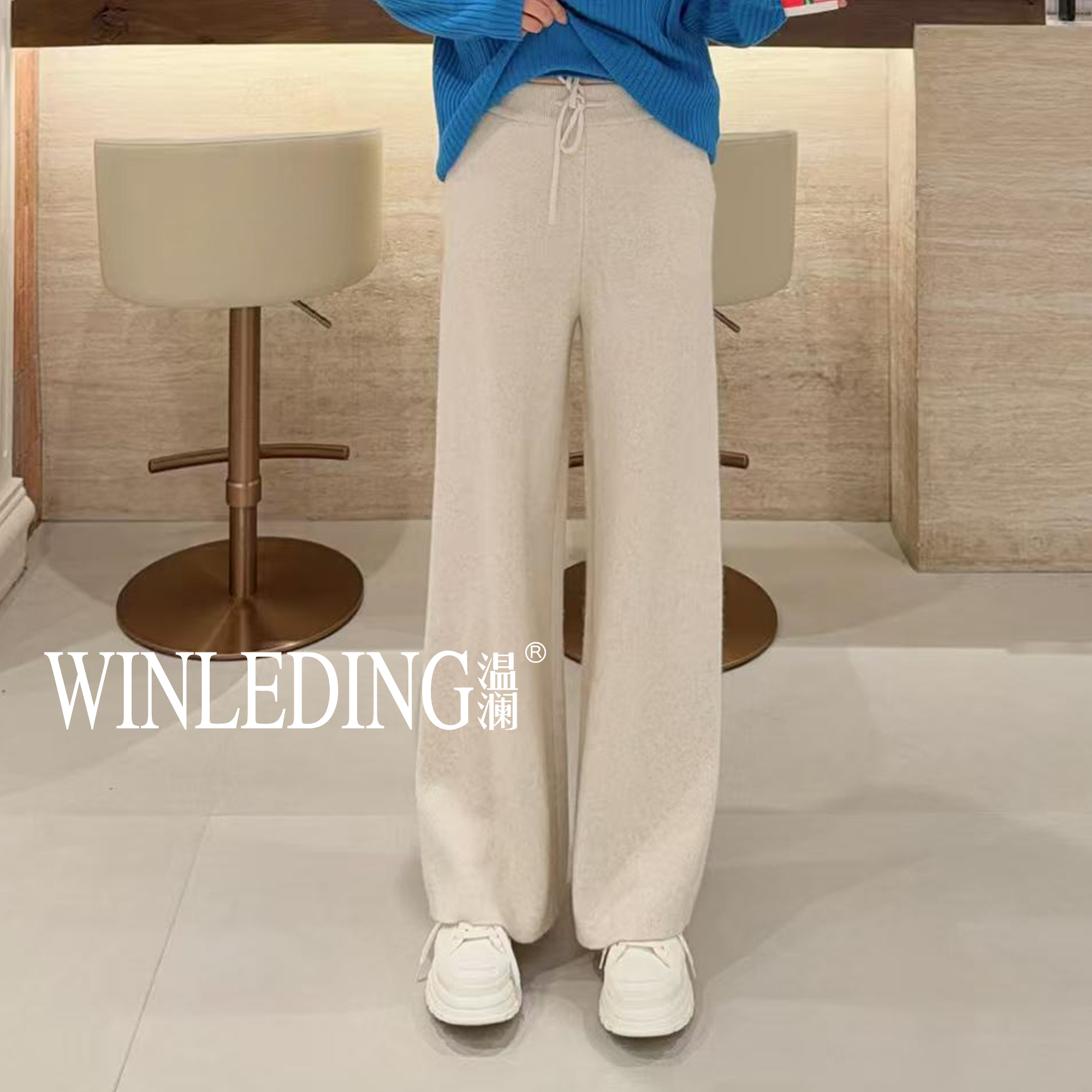 温澜服饰·雅 百搭显瘦系带阔腿裤00167