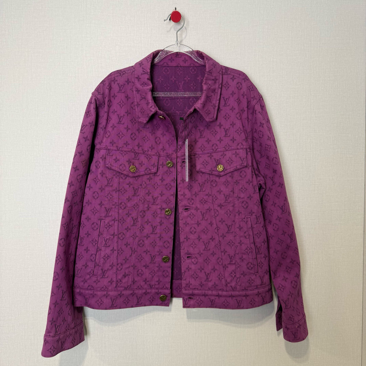 未使用 LouisVuitton/路易威登 紫色牛仔外套 50/12172