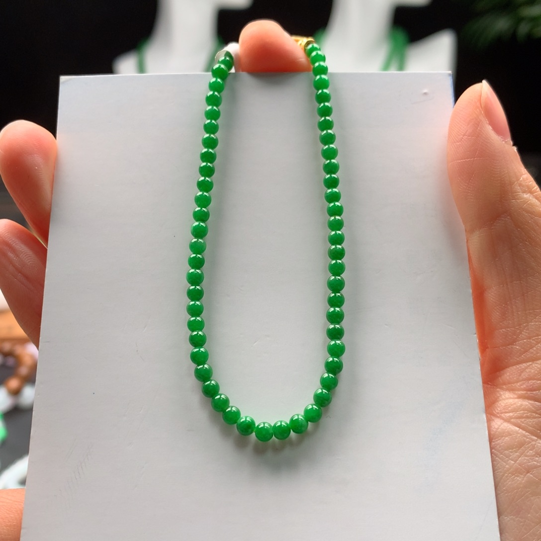 翡翠手链未镶嵌天然缅甸A货翡翠