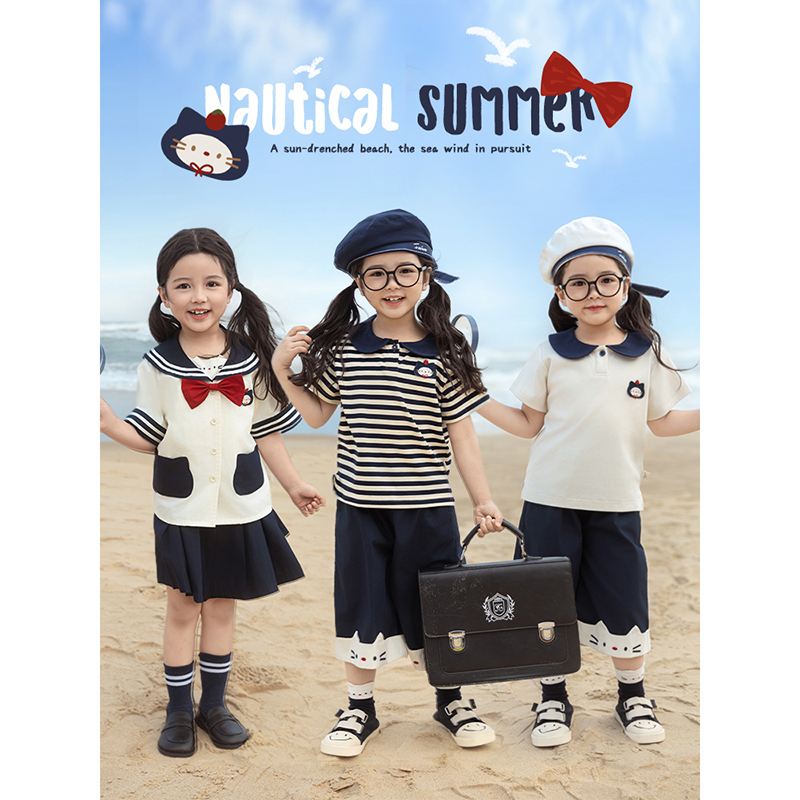 YOEHYAUL/幼悠夏贰波[阳光剧场]女童夏款原创POLO衫汉服X4932