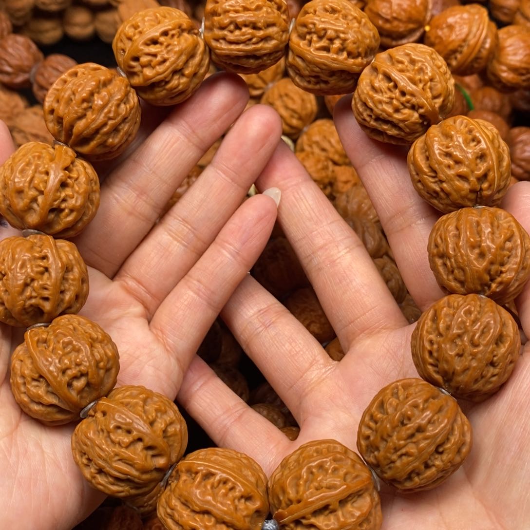 桃核手串麒麟八棱