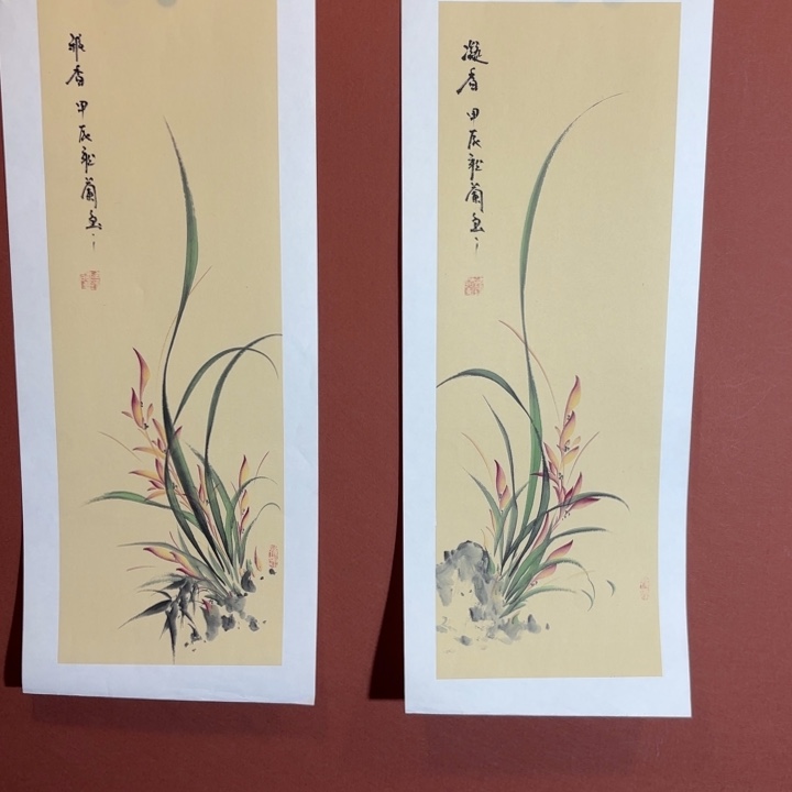 国画听兰老师花鸟