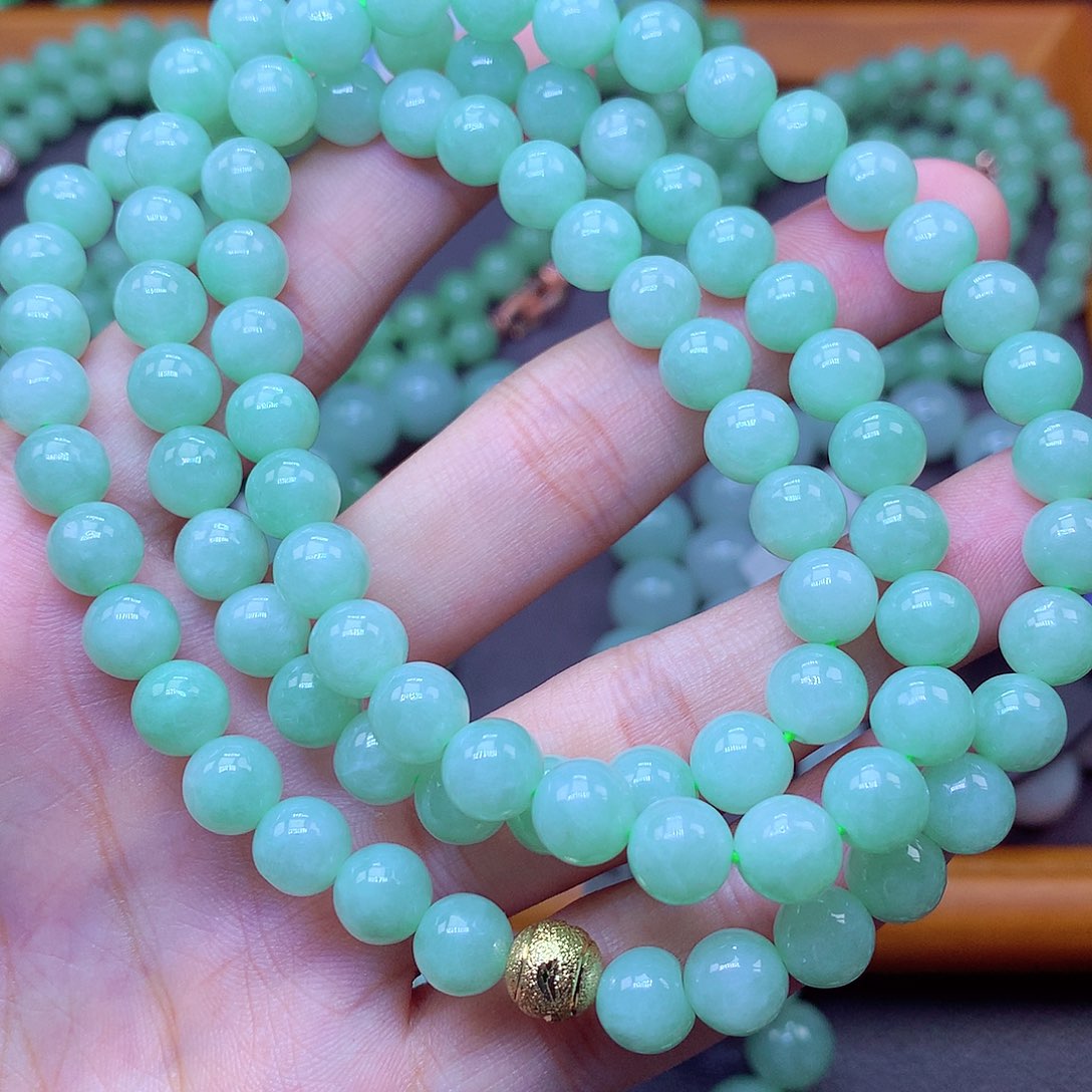 翡翠未镶嵌毛衣链