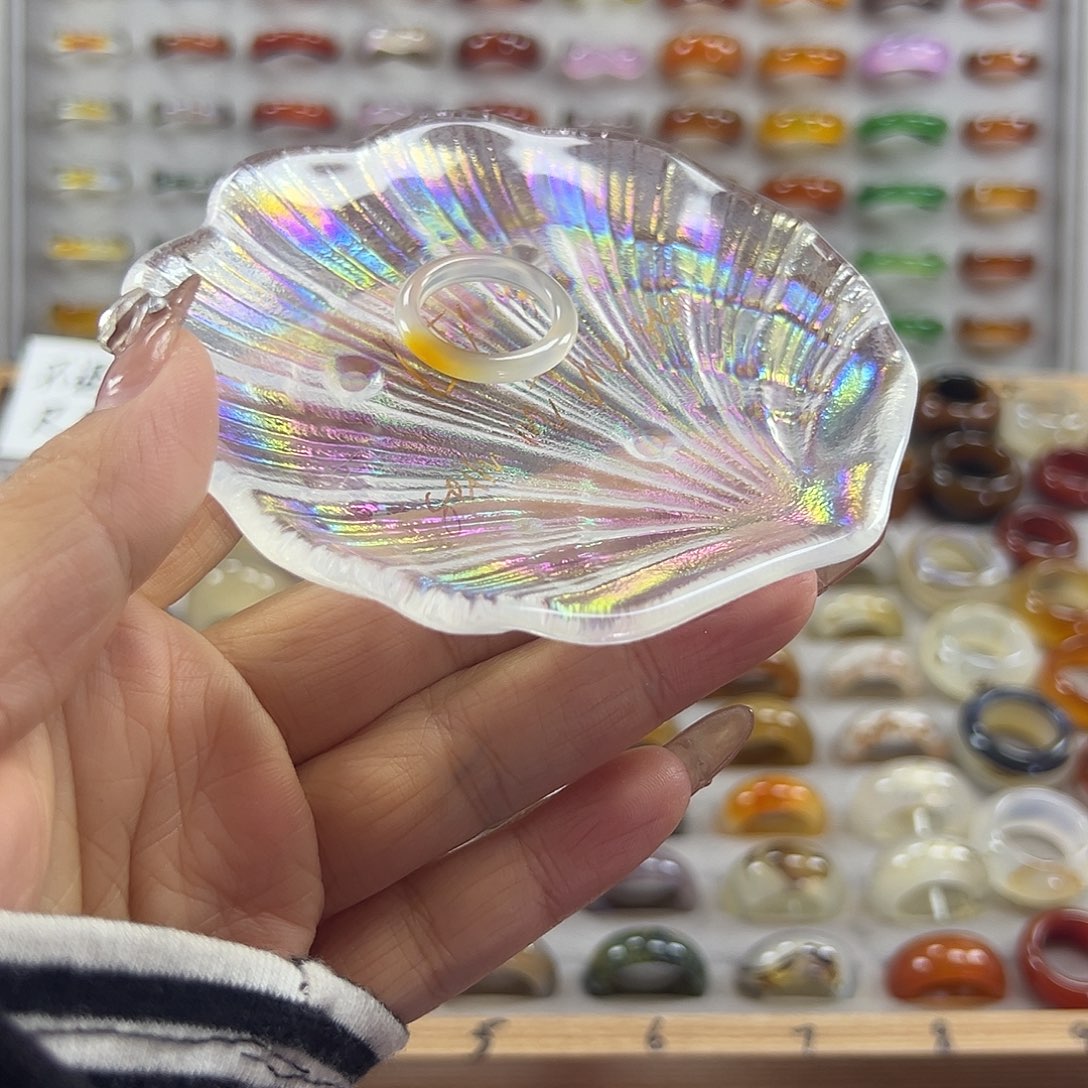 玛瑙/玉髓未镶嵌戒指A9不退换17.2港15