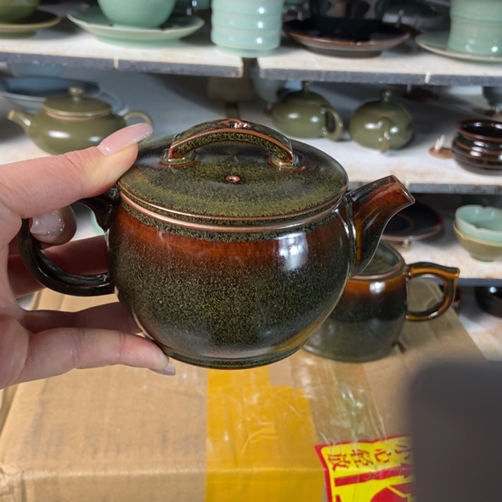 瓷片全手工汉瓦壶，全品