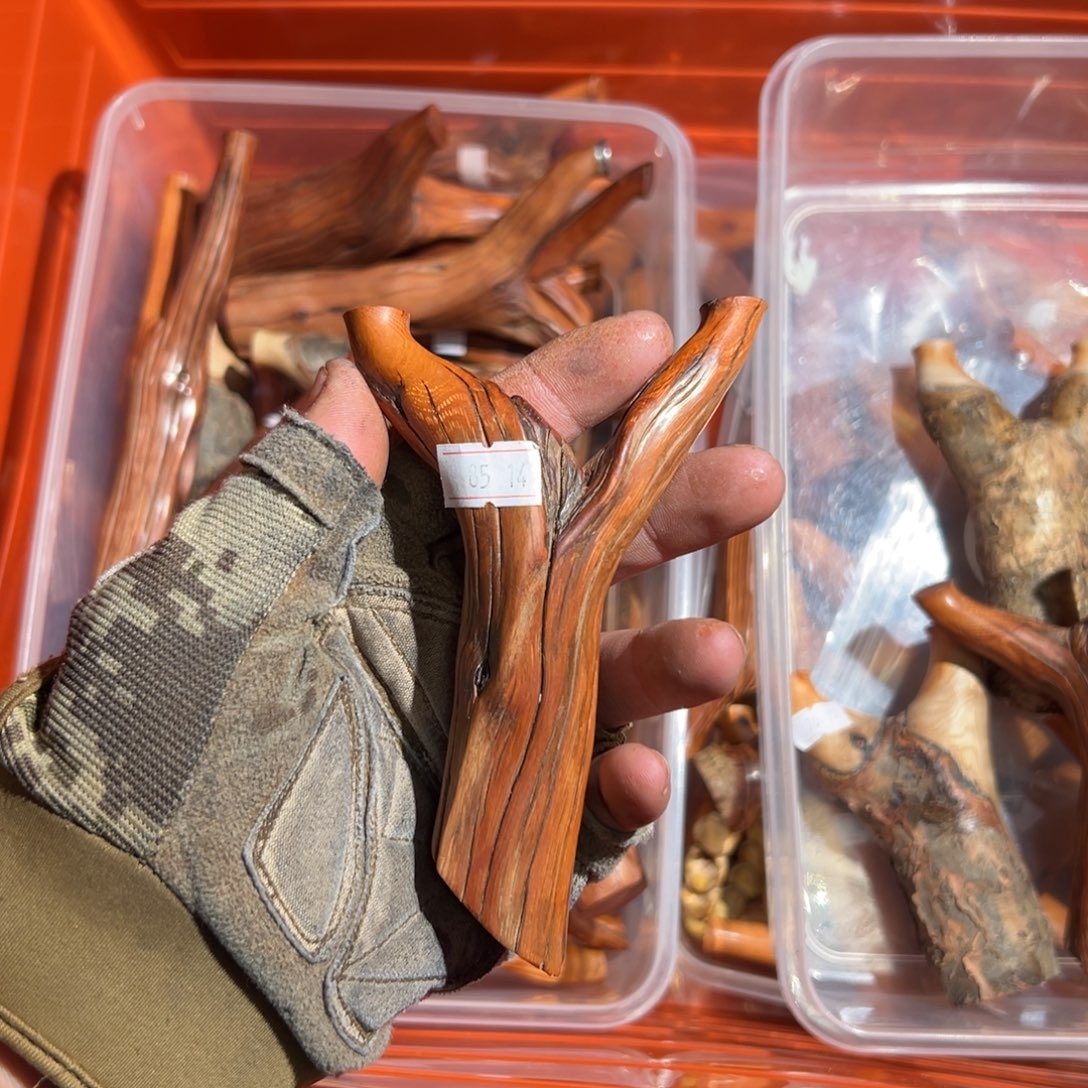 十***贰火琉璃树杈木弓手工制作