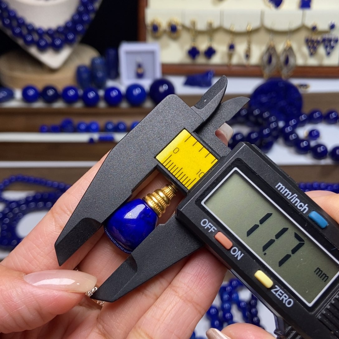 青金石银S925镶嵌分体三通