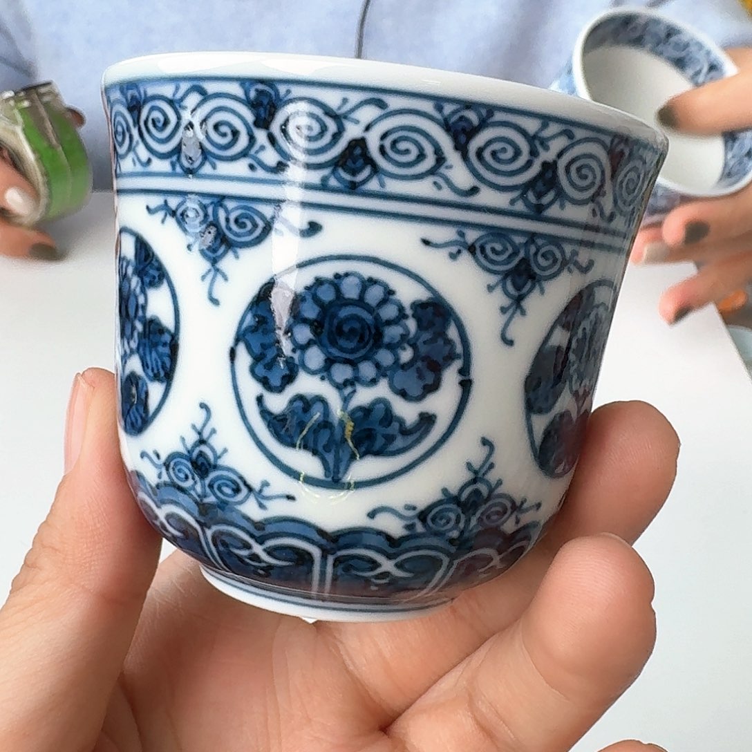 瓷片平户松山茶杯