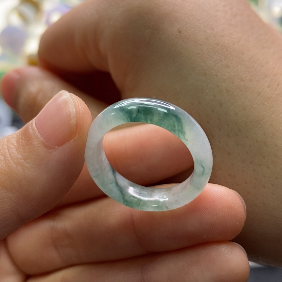 翡翠戒指未镶嵌圈口19