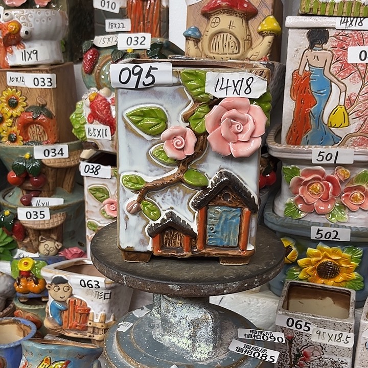 粗陶材质多肉花盆