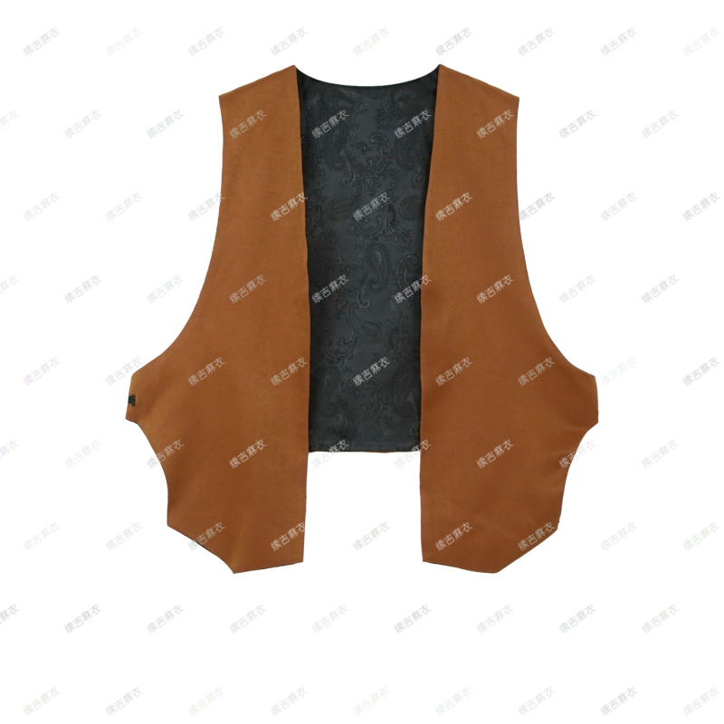 原创设计24-1290【寒烟】气质轻奢时尚休闲百搭无袖正反两穿马甲