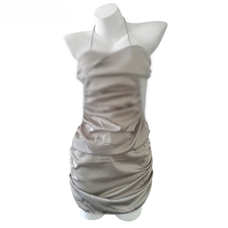 胖狐狸纯欲蕾丝挂脖性感制服诱惑睡衣套装