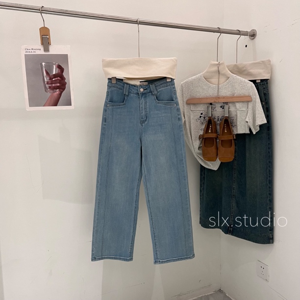 slx@ 2101-65 牛仔直筒裤