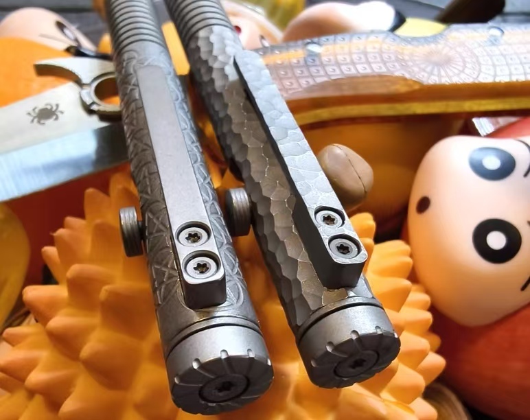 波乱钛合金TC4锤纹中性笔